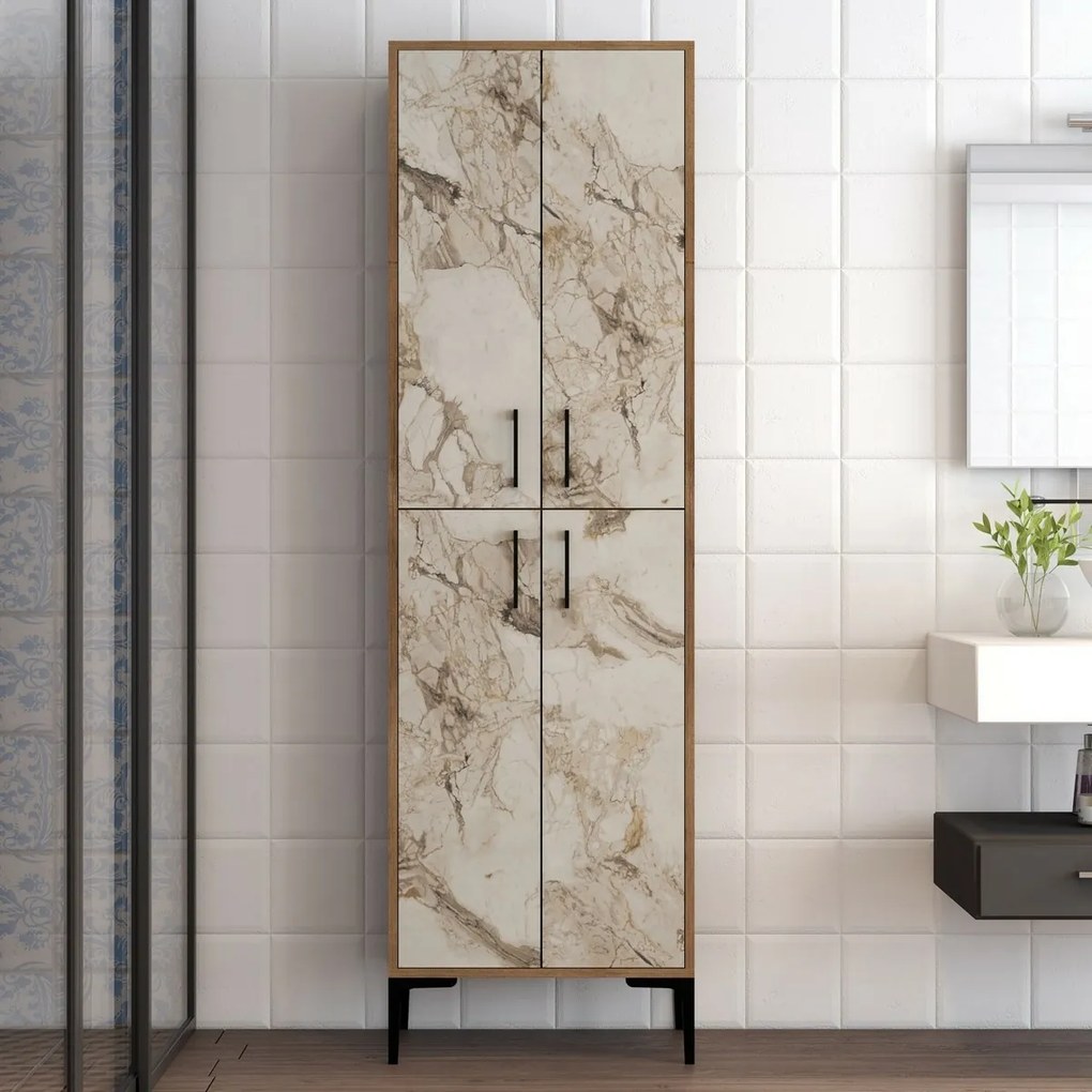 Szafa Berlin Walnut and White Marble