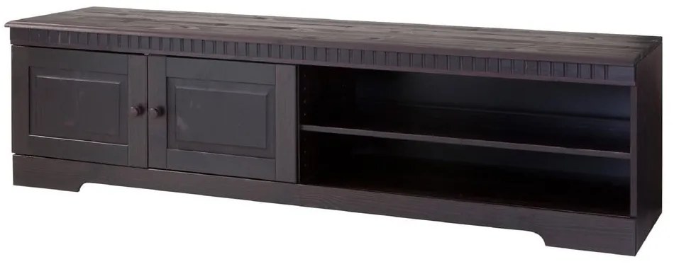 Brązowa szafka pod TV z litego drewna sosnowego 45x44 cm Cubrix – Støraa