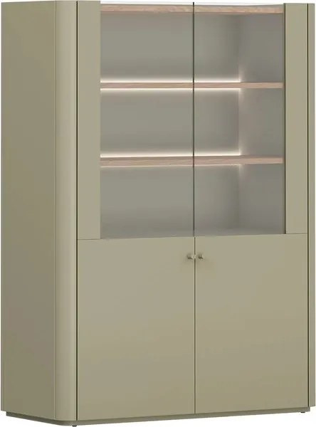 Witryna Elivo 100 cm dwudrzwiowa - eukaliptus / dąb baltic dune