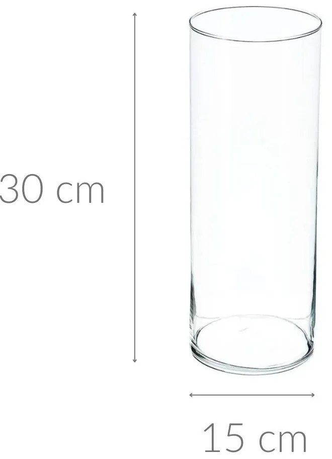 Wazon szklany CONICAL, 30 cm