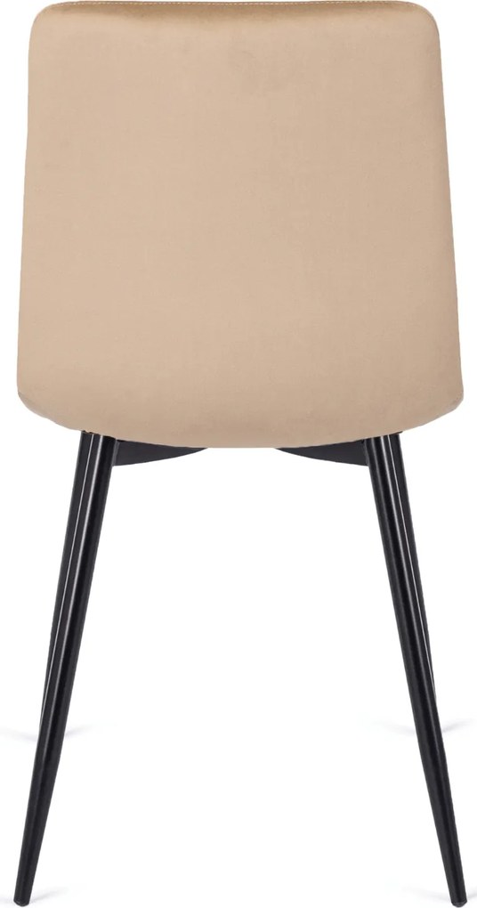 Zestaw Stół Okrągły Rozkładany HARRY 102-142 cm Dąb Artisan/Czarny i 6 Krzeseł Tapicerowanych PERU Beżowych Nowoczesnych