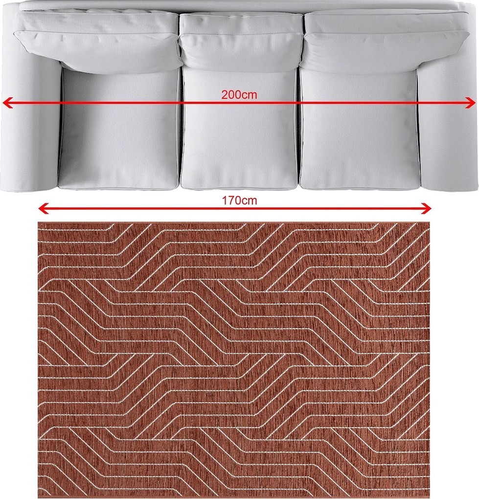 Dywan Velvet beige/rust 120x170cm