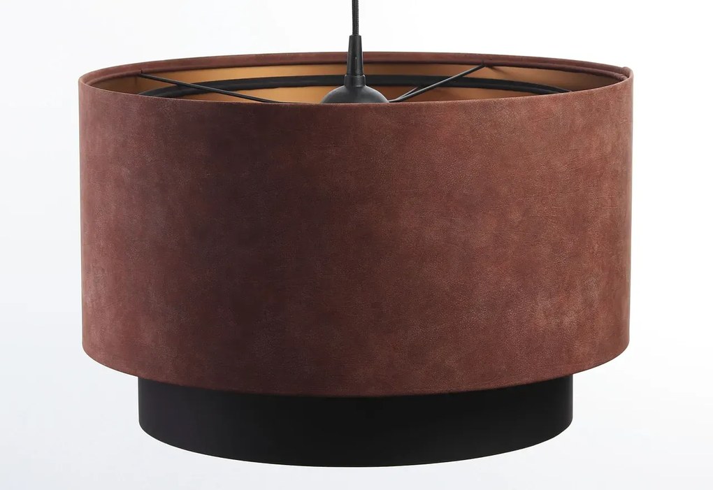 Lampa wisząca DOUBLE ZAMSZ 50 bordowa/czarna BPS KONCEPT