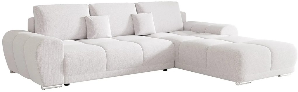 Biały nowoczesny narożnik rozkładany F9-D57