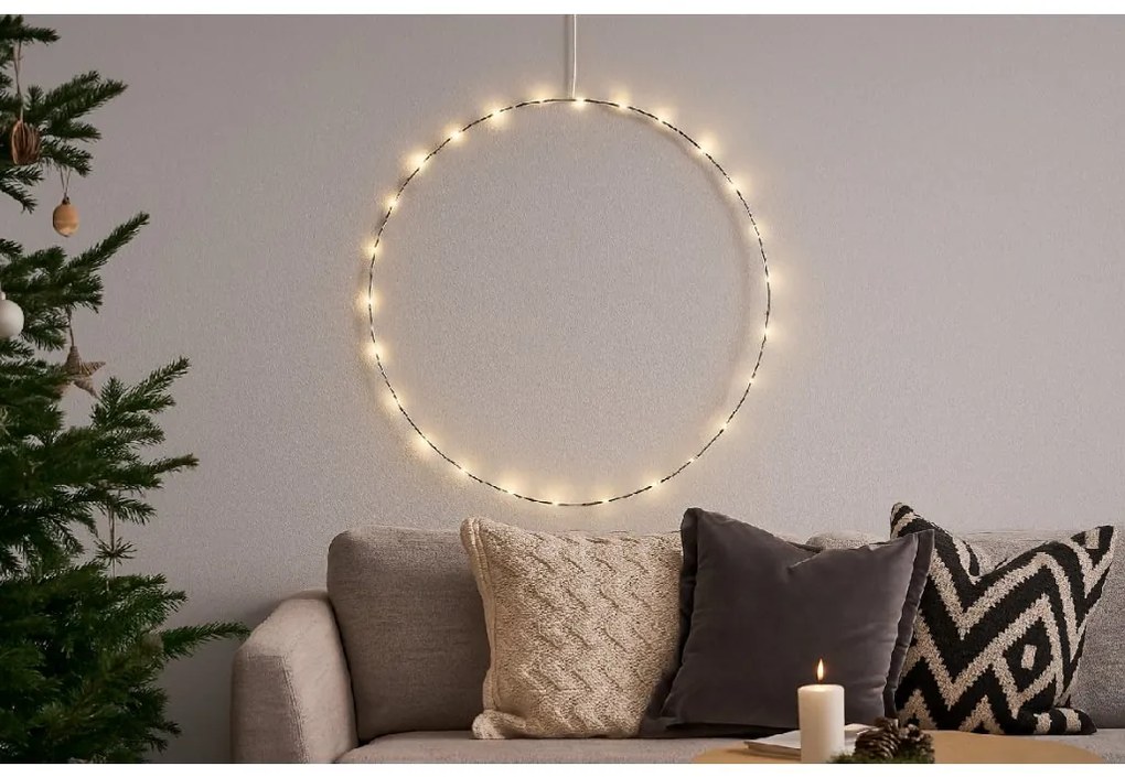 LED wisząca dekoracja CIRCLE Ø 70 cm, srebrna