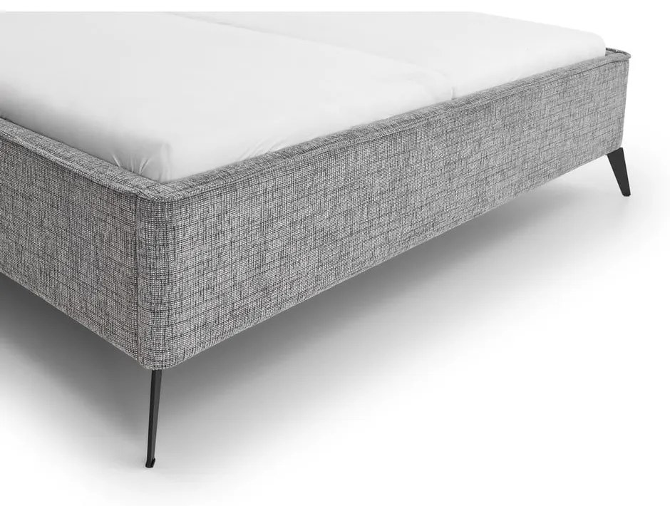 Szare tapicerowane łóżko dwuosobowe 180x200 cm Alicante – Meise Möbel