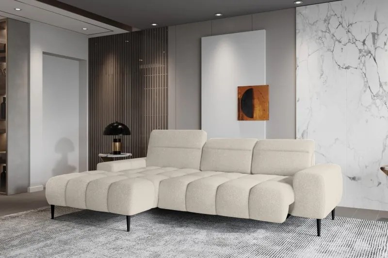 Narożnik GIANO S układ L Lewostronny z elektryczną regulacją siedziska w ktaninie AUSTIN 02 WERSAL