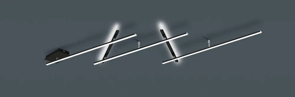 Lampa sufitowa LED ze ściemniaczem w kolorze matowej czerni 50x245 cm Indira – Trio