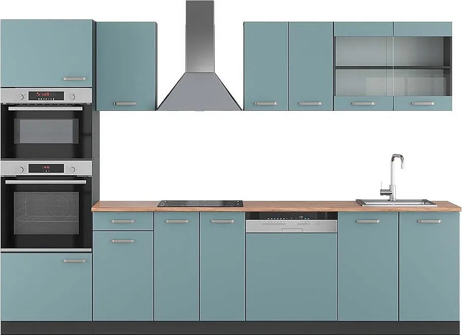 Aneks kuchenny niebiesko-szary/antracytowy 300x60x81.6 r-line