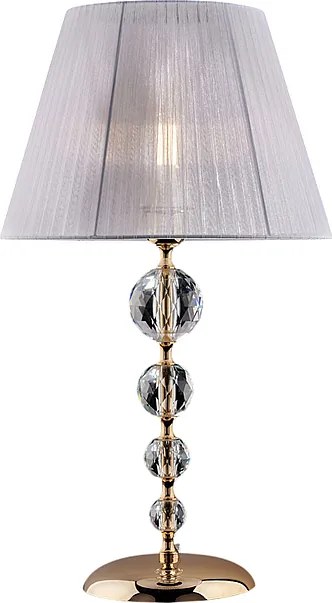 Ruben Lume z pozłacanego żelaza i kryształu 1 lampa z abażurem H.61 Ø35 BL267-LM-OR