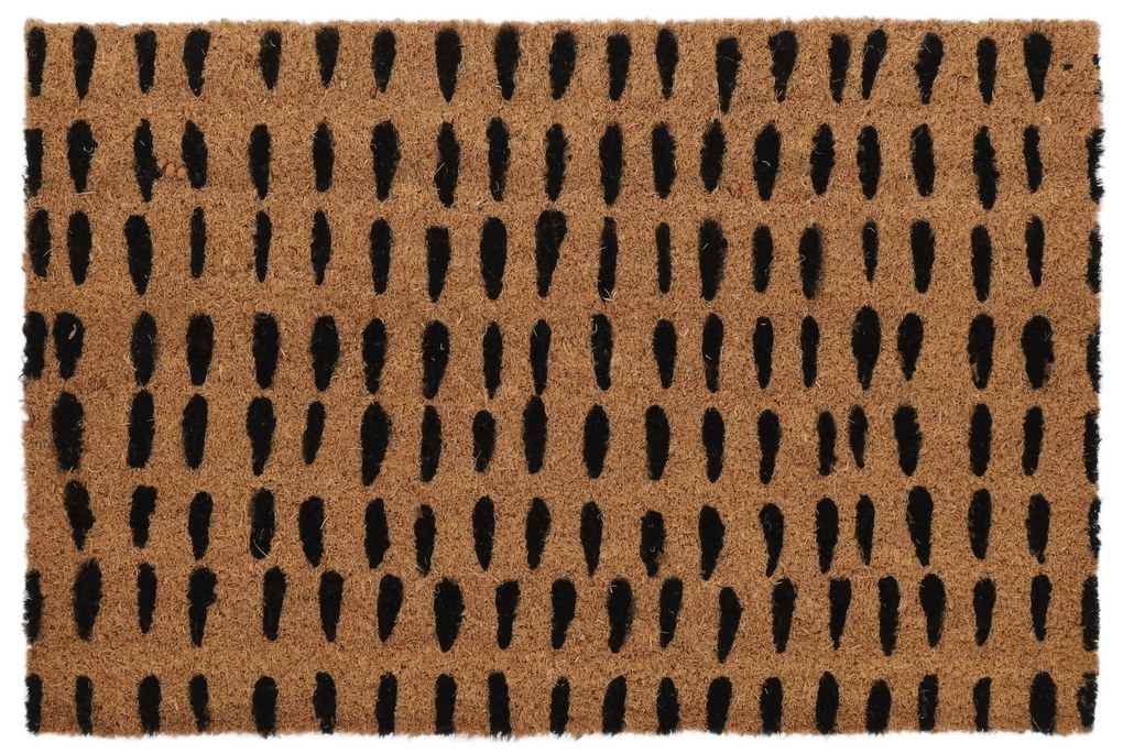 Wzorzysta wycieraczka z włókna kokosowego, 59 x 39 cm