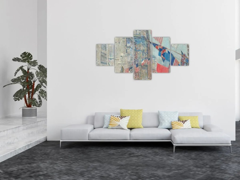 Obraz - Childe Hassam, Allies day, reprodukcje (125x70 cm)
