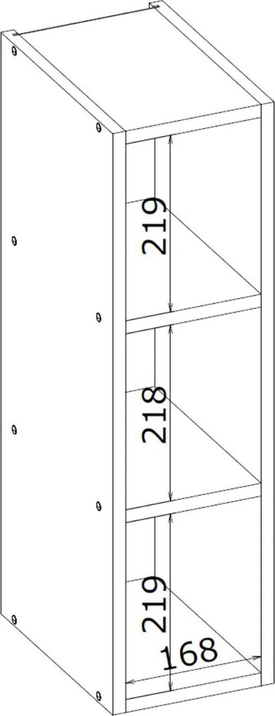 Kuchenna szafka modułowa wisząca otwarta BELLA G-20/72 dąb craft