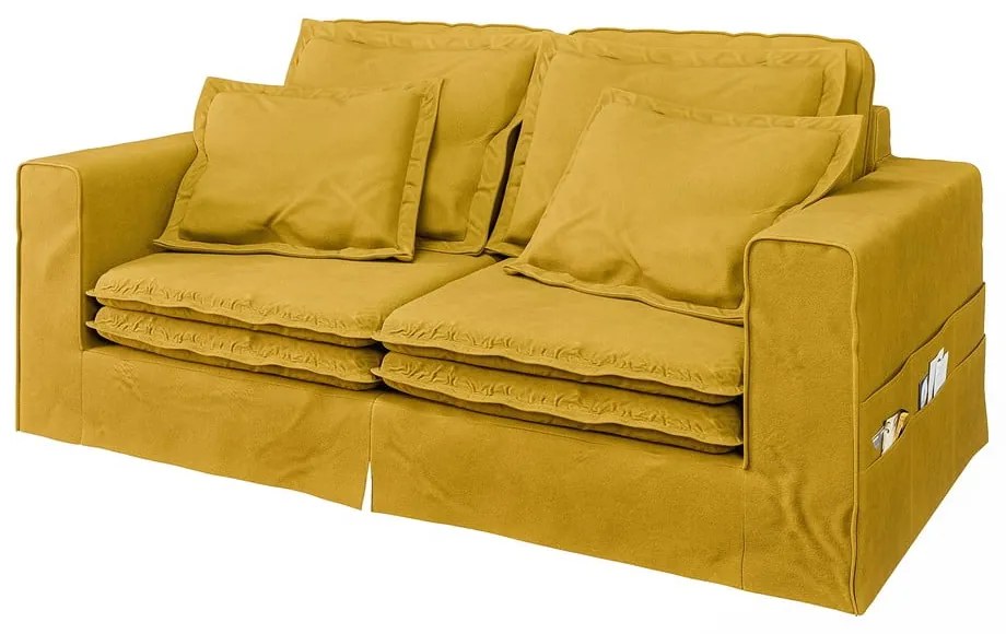 Żółta sofa 196 cm Nora – Ropez