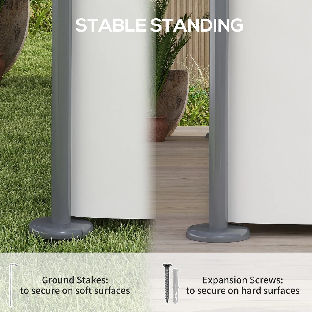 Outsunny Pawilon ogrodowy z podwójnym dachem, 6 boków, wodoodporny, do ogrodu i tarasu, 4x3 m, kremowo-biały | Aosom PL