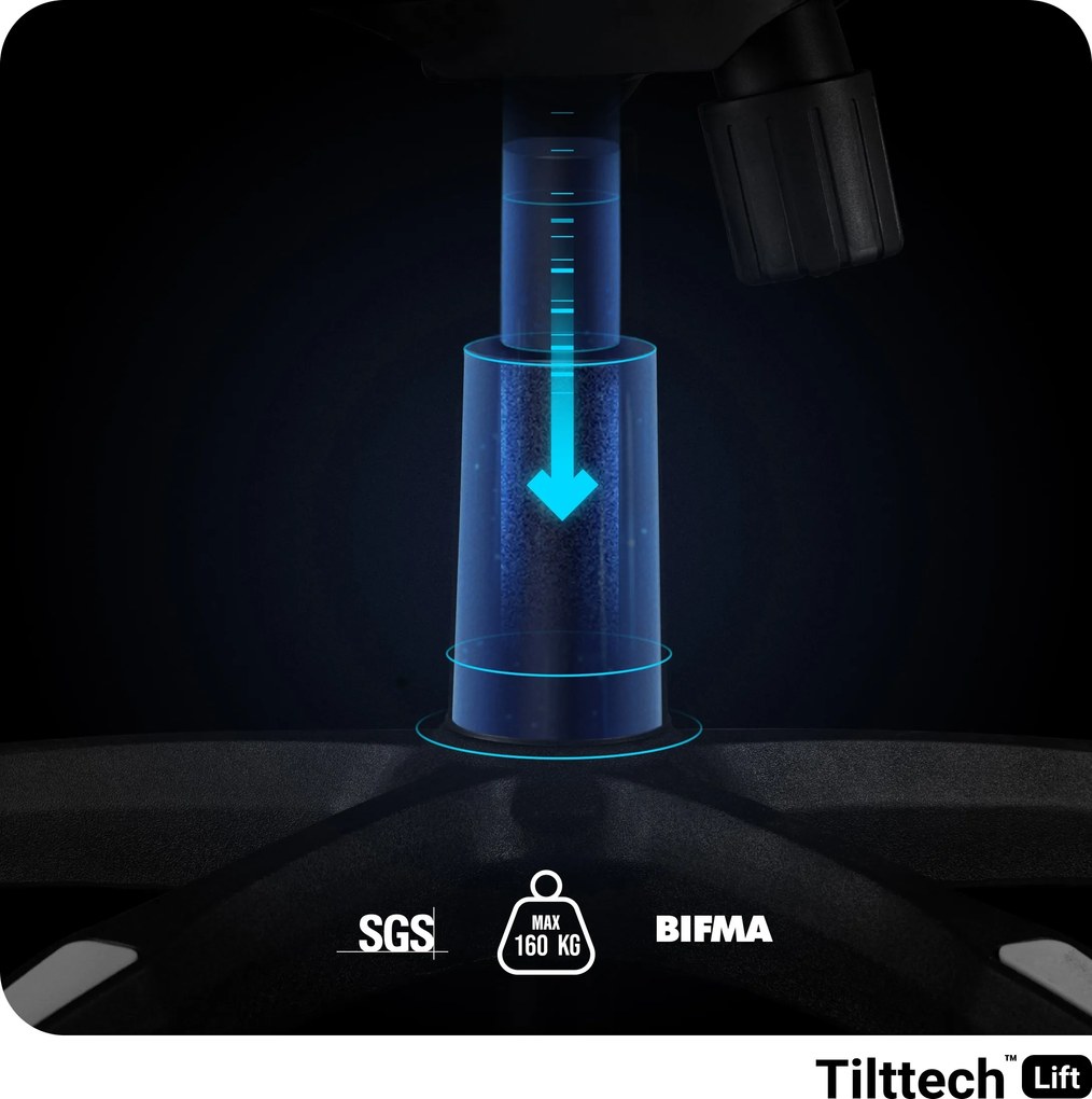 Fotel gamingowy Diablo X-One 2.0 King Size, czarno-biały