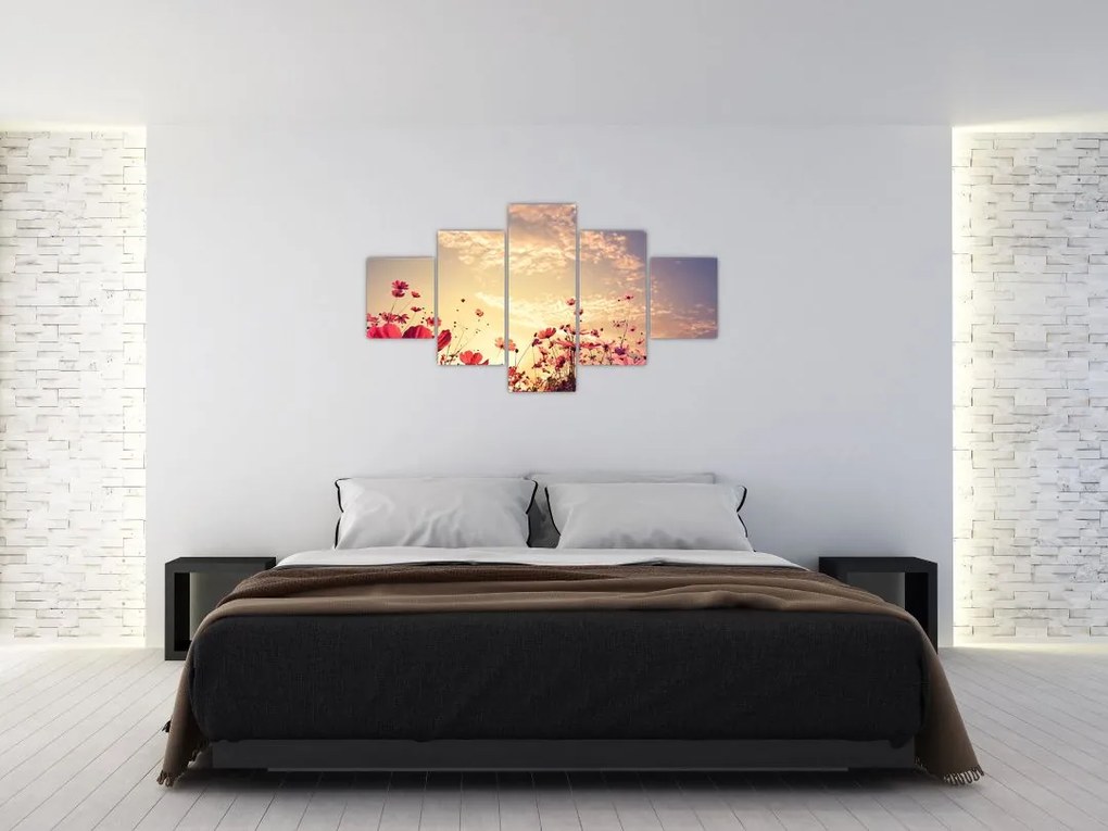 Obraz - Łąka z kwiatami (125x70 cm)