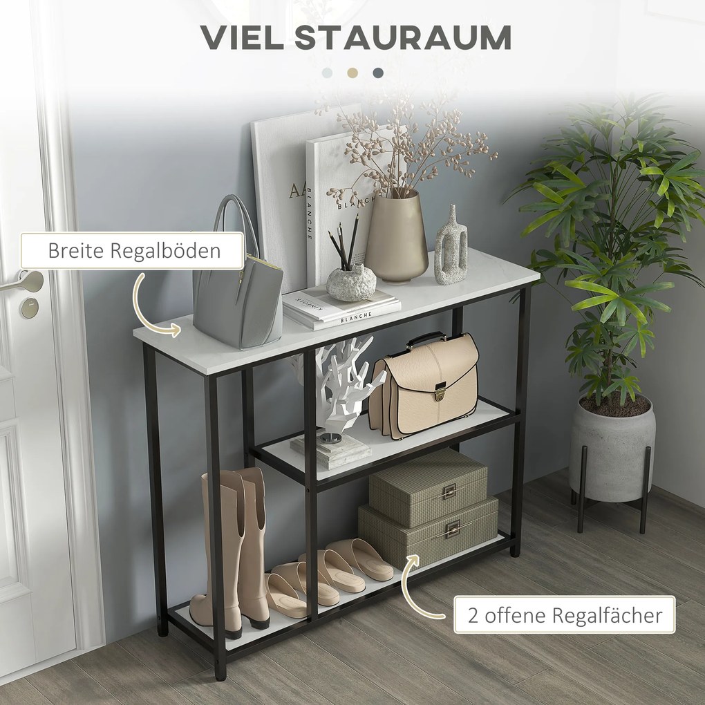 HOMCOM Konsolowy stolik z dużą ilością miejsca