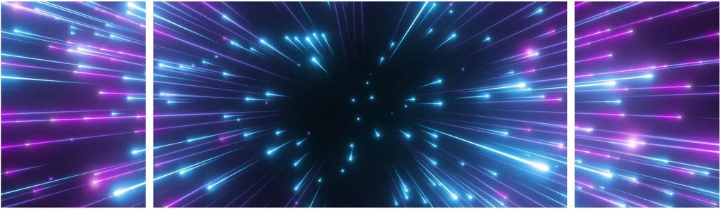 Obraz - Neonowa przestrzeń (170x50 cm)