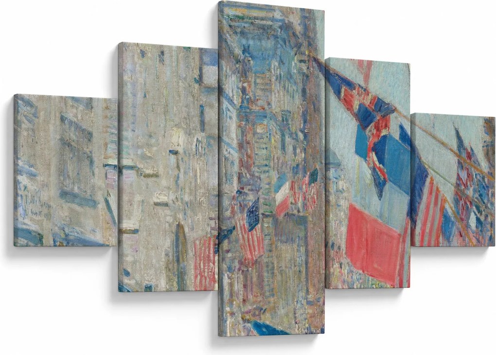 Obraz - Childe Hassam, Allies day, reprodukcje (125x70 cm)