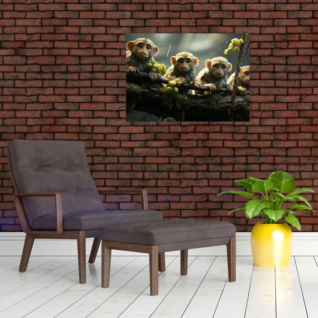 Obraz - Małpy (70x50 cm)