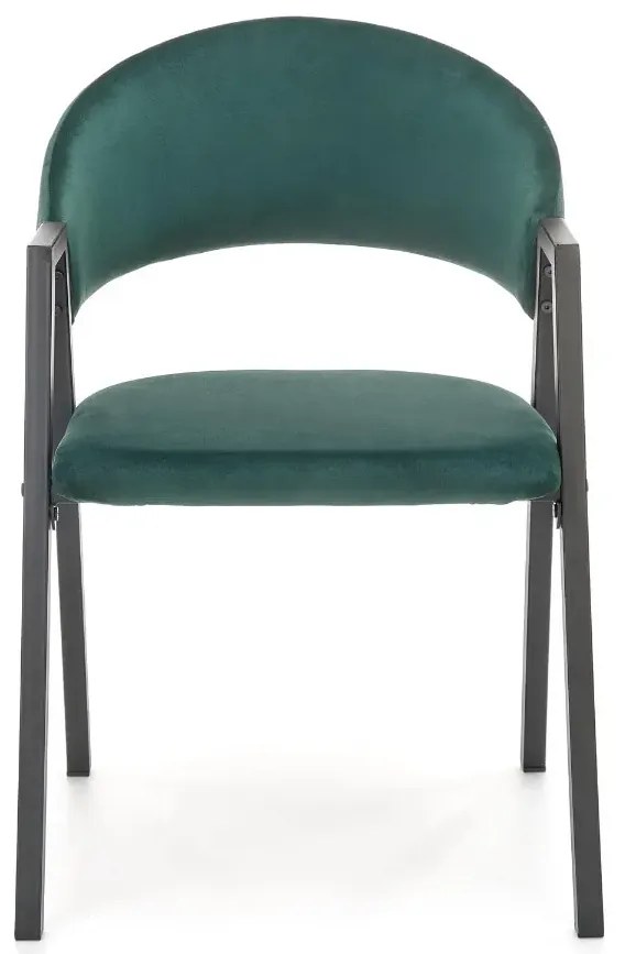 Krzesło tapicerowane K473 VELVET zielone HALMAR