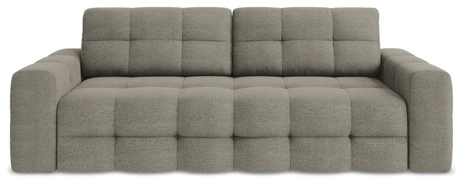 Ciemnoszara rozkładana sofa z materiału bouclé 255 cm Milu – Makamii