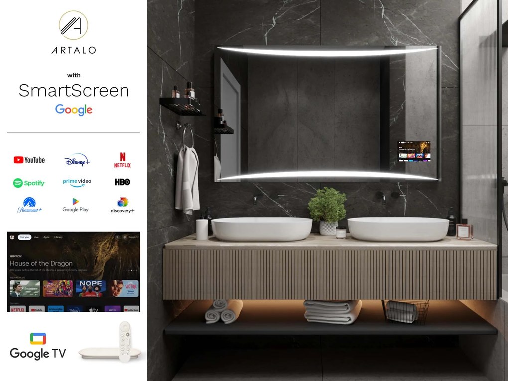 LED lustro do łazienki z oświetleniem M16 premium