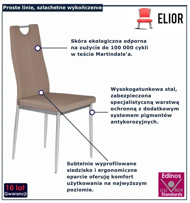 Krzesło Tapicerowane Nowoczesne Cappuccino Z5-M50