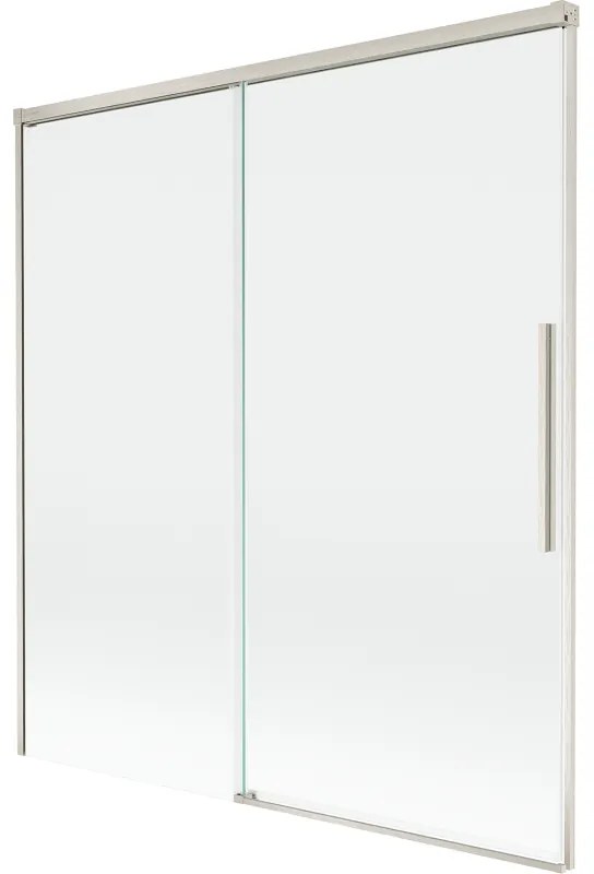 Mexen Rox parawan nawannowy 2-skrzydłowy rozsuwany 150 x 150 cm, transparent, nikiel szczotkowany - 8C9-150-001-97-00