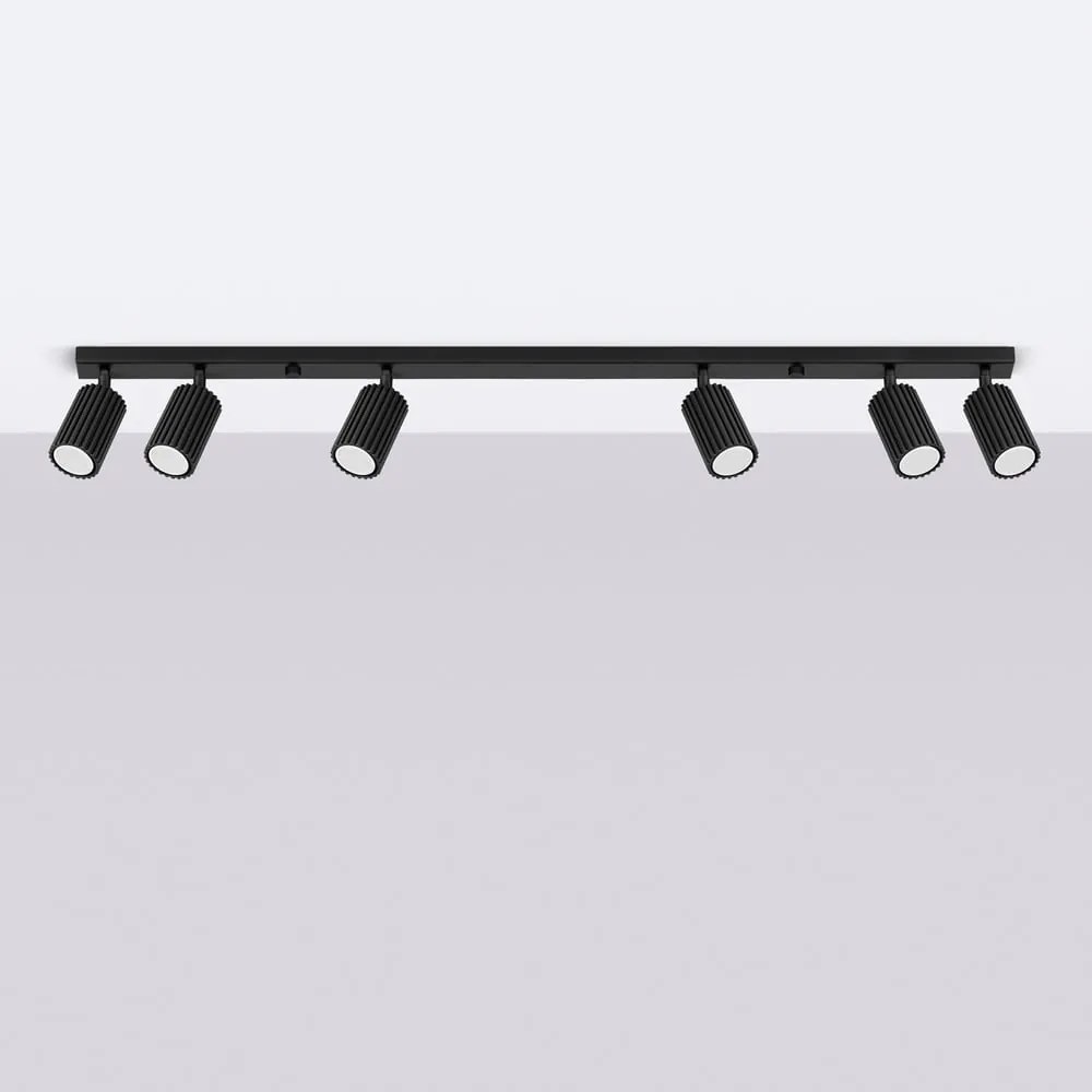 Czarna lampa punktowa 6,5x117 cm Gleam – Sollux