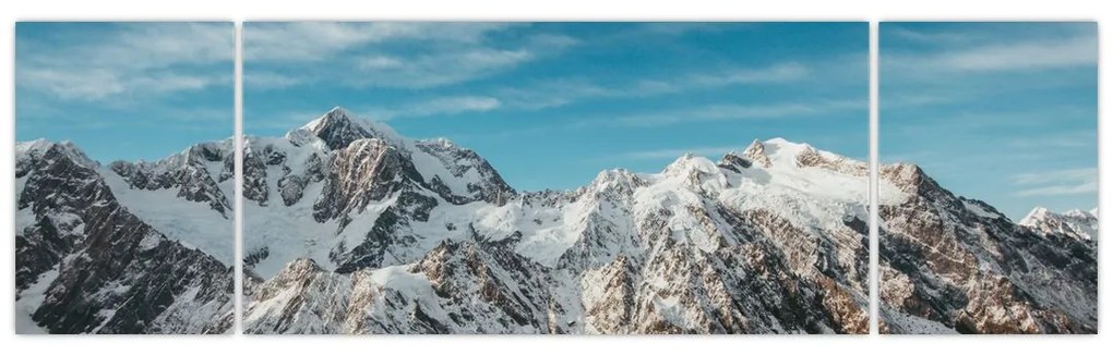 Obraz ośnieżonych szczytów, Fiordland (170x50 cm)