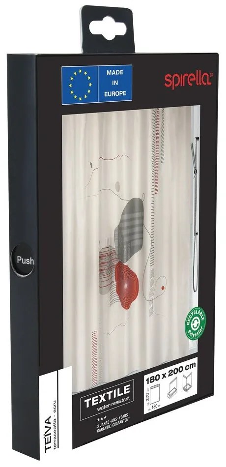 Zasłona prysznicowa 180x200 cm Teiva – Spirella