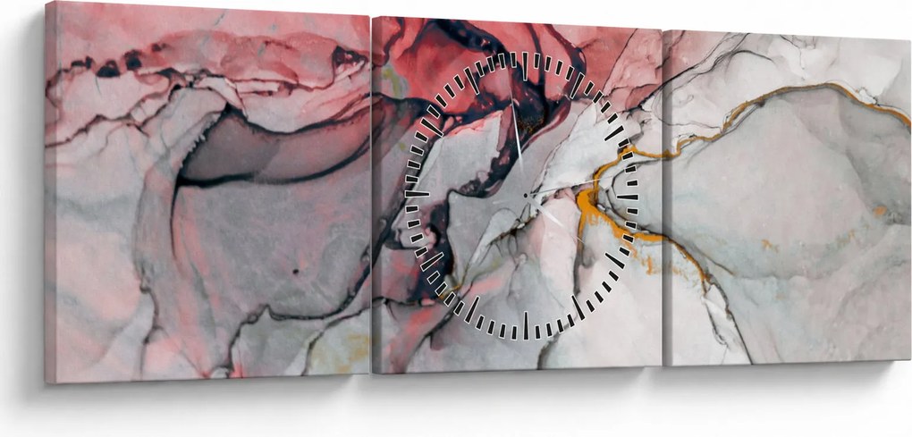 Obraz abstrakcji (z zegarem) (90x30 cm)