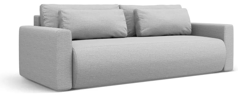 Jasnoszara rozkładana sofa ze schowkiem 238 cm Belfast – Cosmopolitan Design