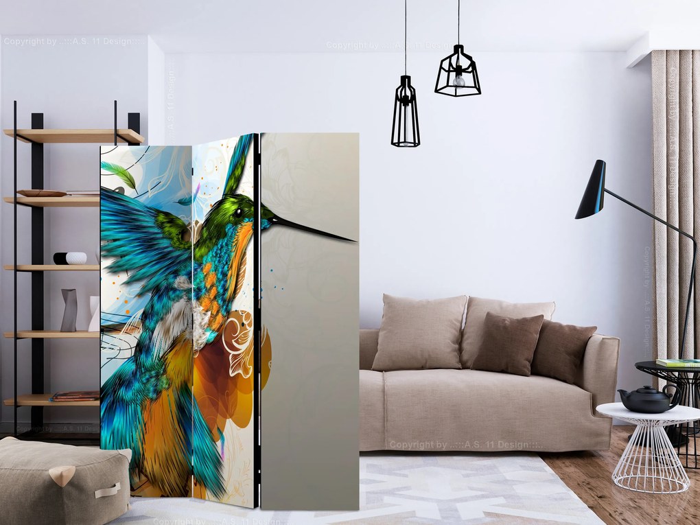 Parawan akustyczny Zwierzęta 135x172 cm 3-częściowy wielokolorowy ARTGEIST B
