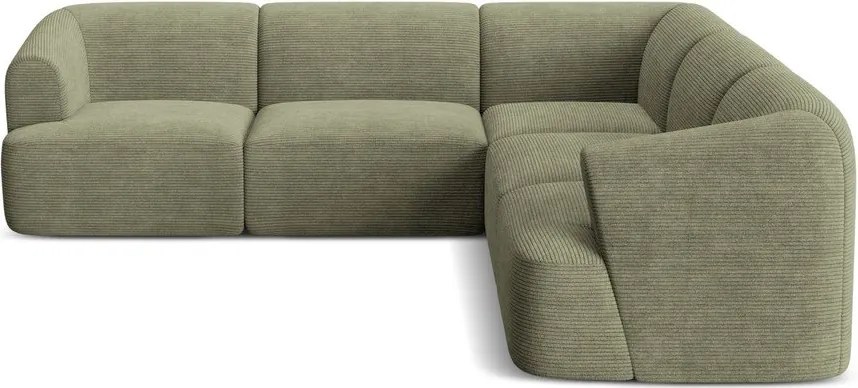 Zielony sztruksowy narożnik Campi – Cosmopolitan Design