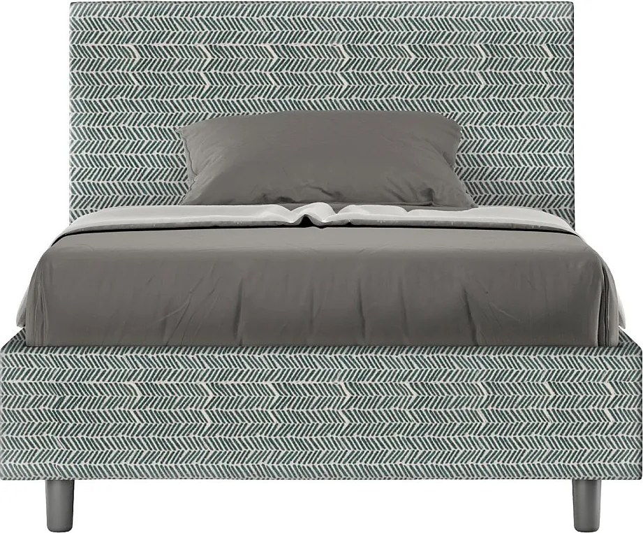 Łóżko bez stelaża tapicerowane 120x200 tkaniny Aragona 7 błękitny Adele