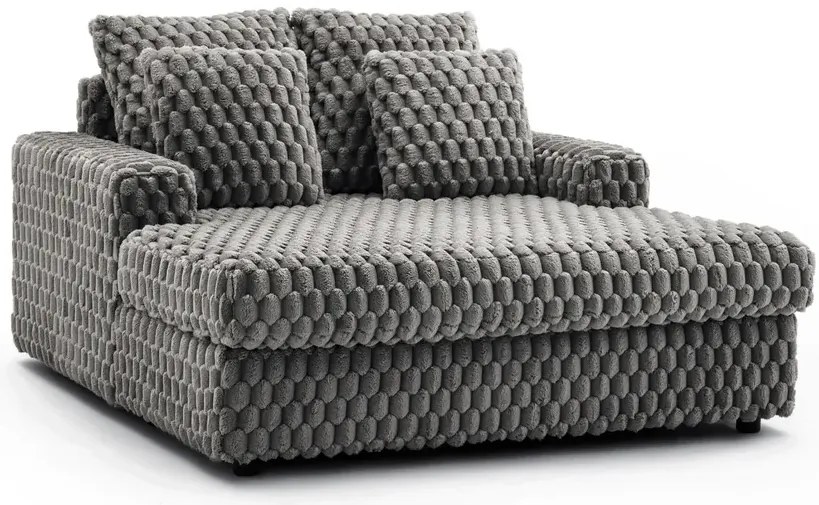 Nowoczesny szary fotel pluszowy W5-G44