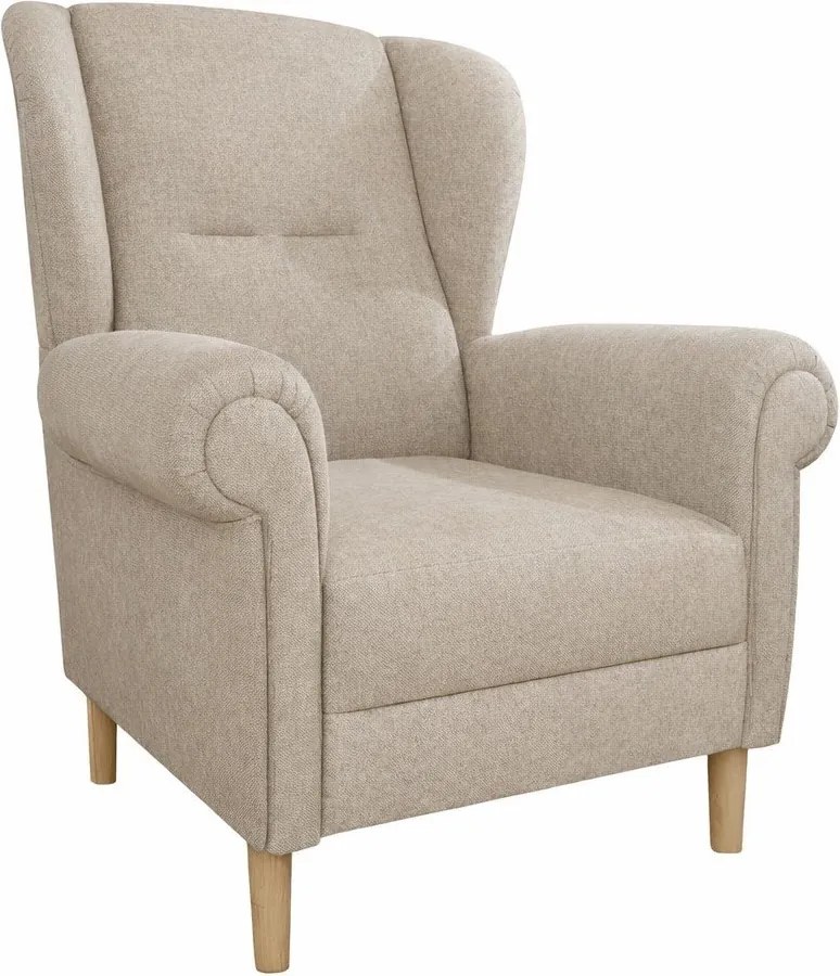 Jasnobrązowy fotel typu uszak Swan – Ropez