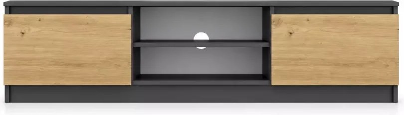 Minimalistyczna szafka RTV Vertis 140 z bezuchwytowymi frontami