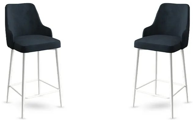 Zestaw krzeseł barowych Enox Anthracite and White,2 szt., 2 szt.