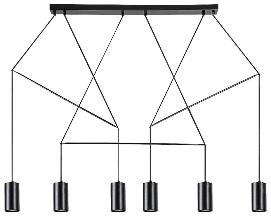 Rabalux 72018 - Lampa wisząca ASLAUG 6xGU10/50W/230V na linkach