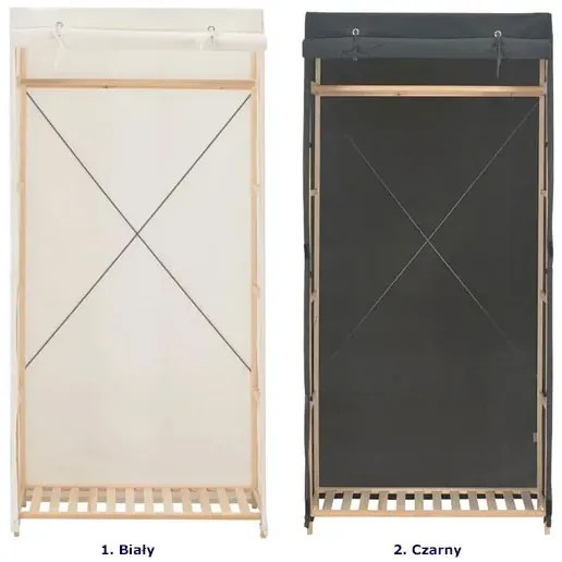 Szafa biała materiałowa z drążkiem E7-M22