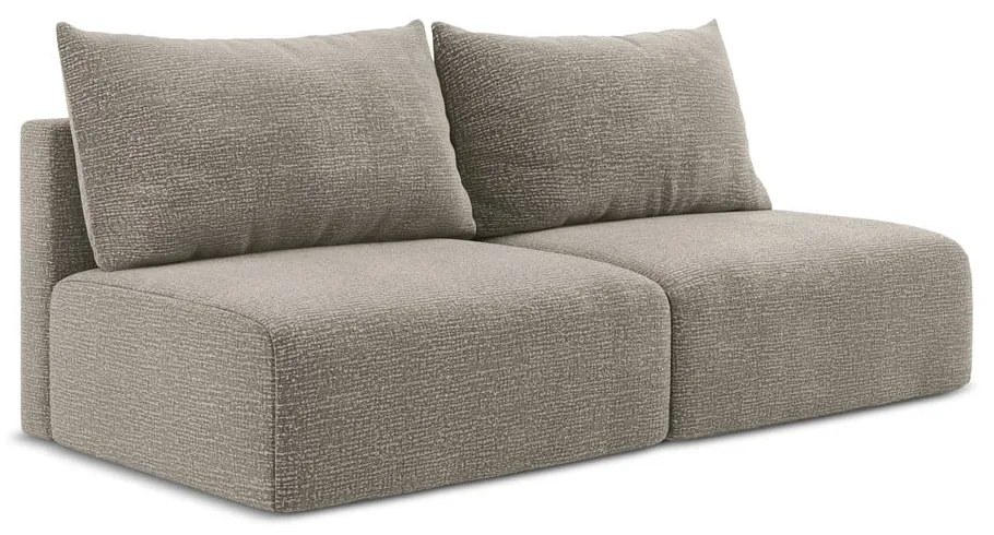 Beżowa rozkładana/ze schowkiem sofa 216 cm Kalena – Makamii