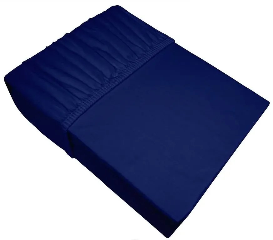 Prześcieradło z gumką Jersey Bielbaw 140x200 granatowe 160 g/m2 Premium GRENO