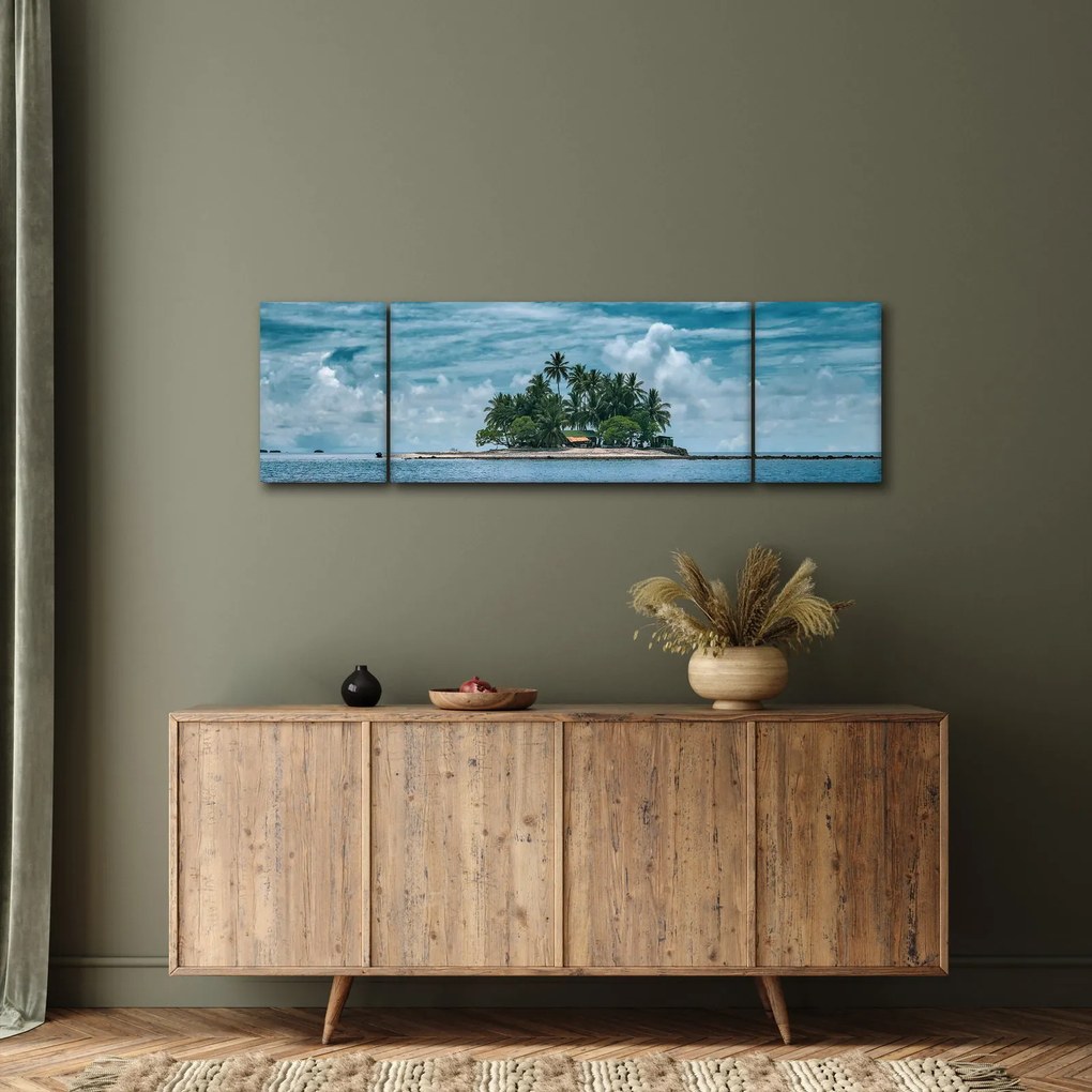 Obraz - wyspa na morzu (170x50 cm)