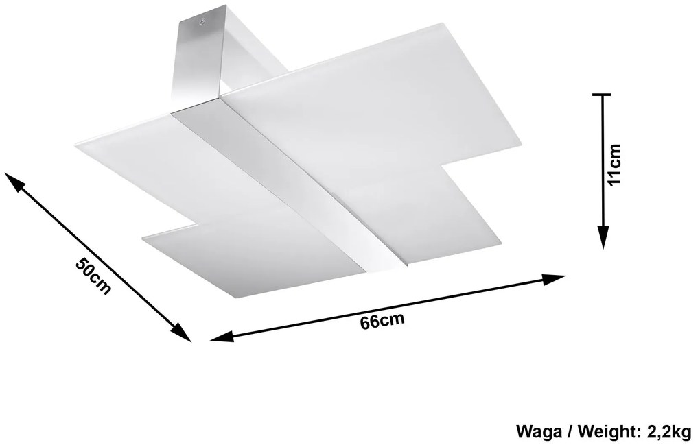Szklany Elegancki Plafon Lexy 3X E764 K0-B44