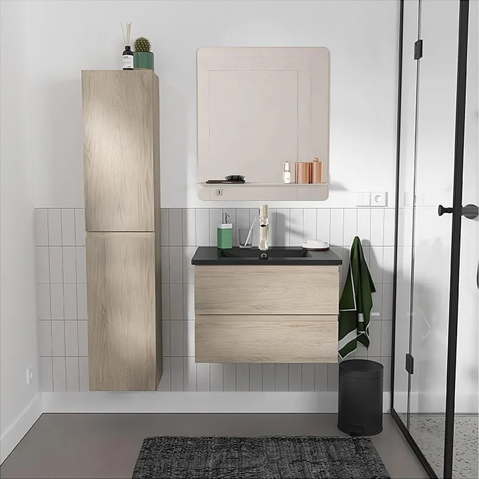 Zestaw zlewozmywakowy 60 cm + bateria + lustro + kolumna SORRENTO