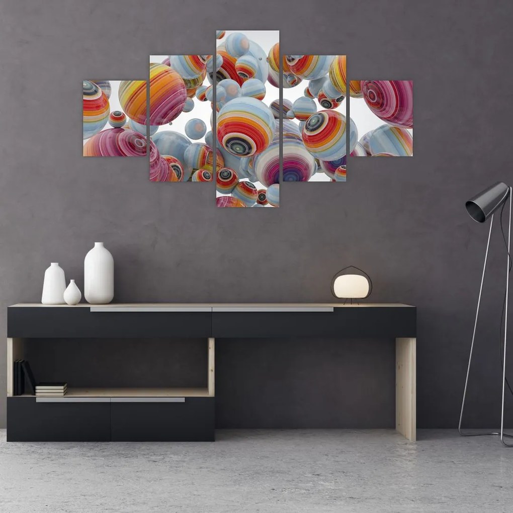 Obraz malowanych kulek (125x70 cm)